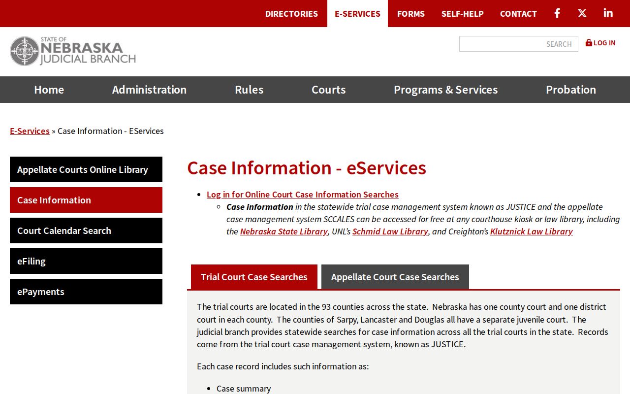 Webster County court docket JUSTICE access overview